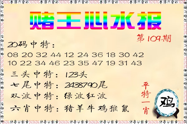 赌王心水报 第108期