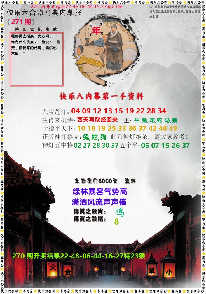 马经内幕报 第271期