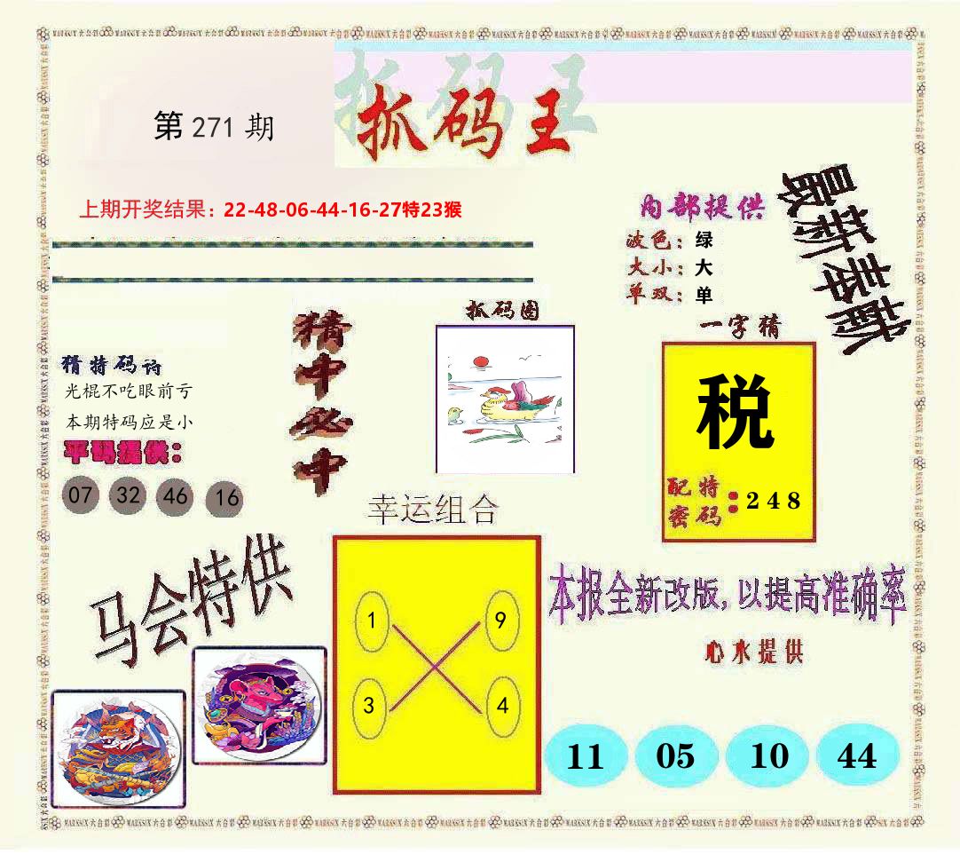 抓码王 第271期