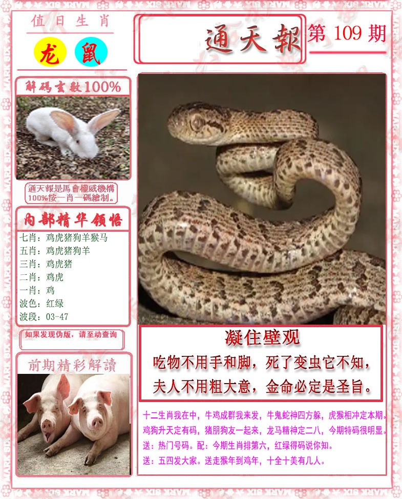 马经通天报
