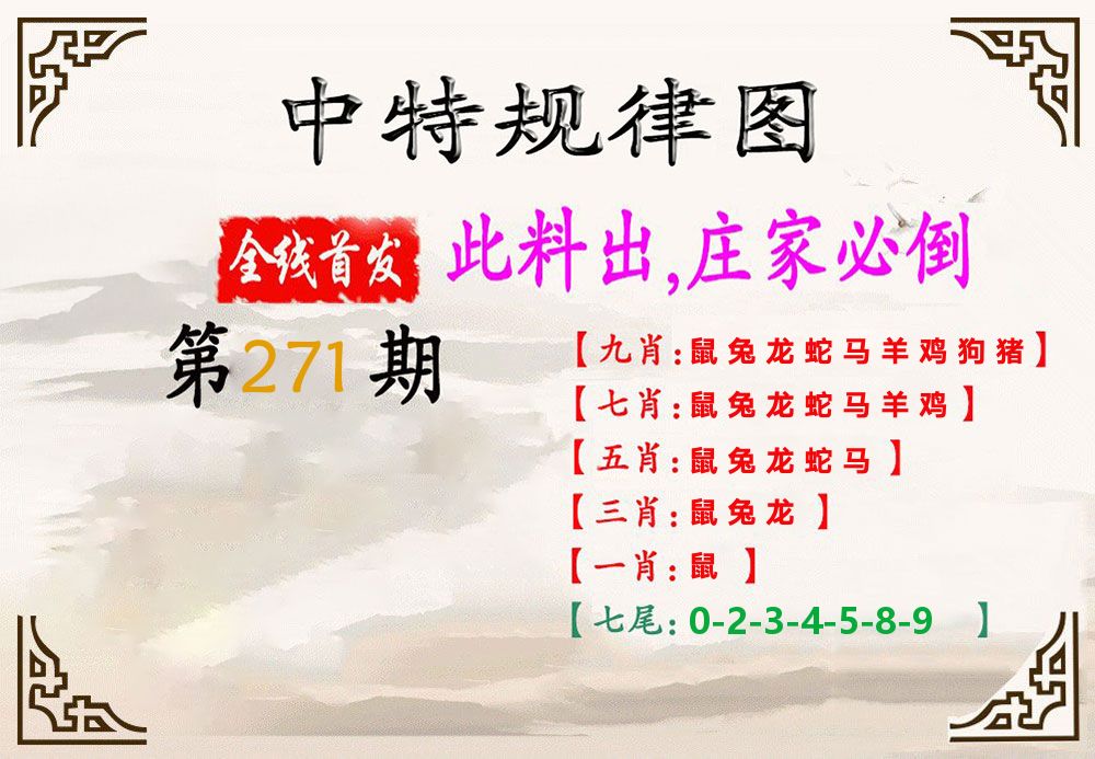 中特规律 第271期