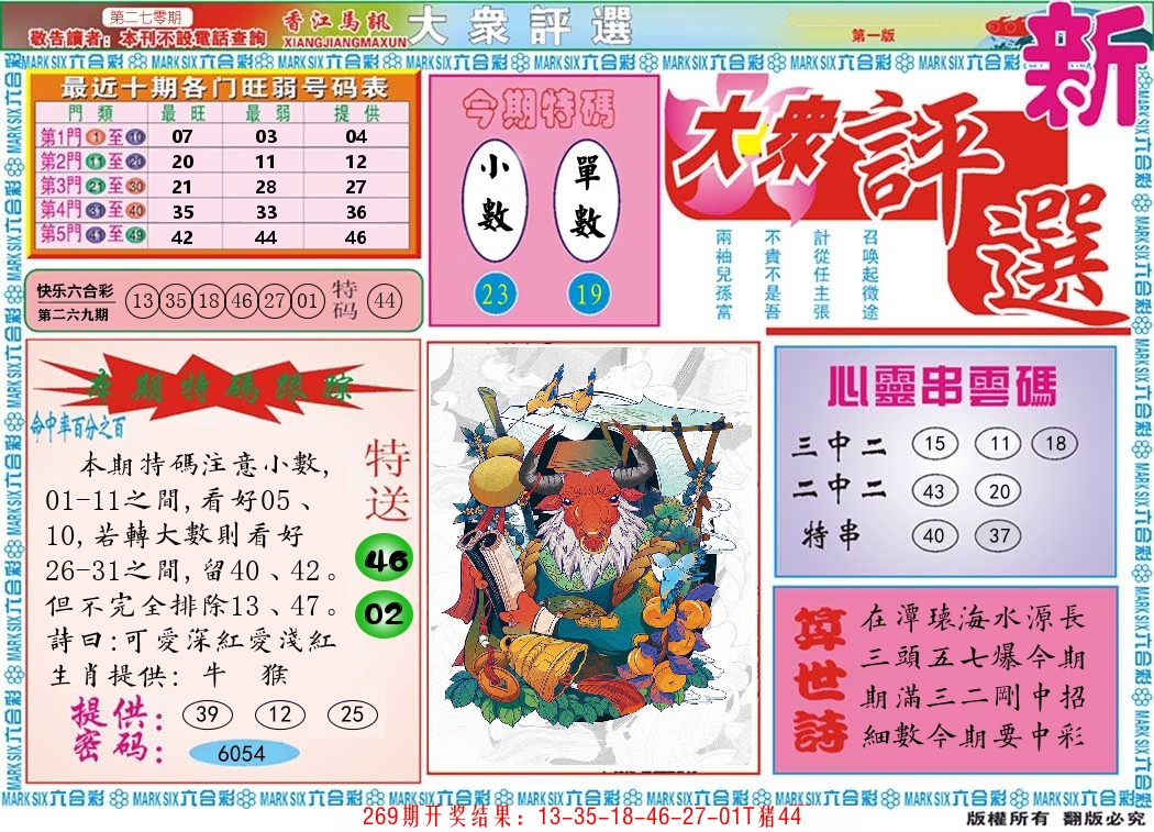 快乐八大众评选 第270期