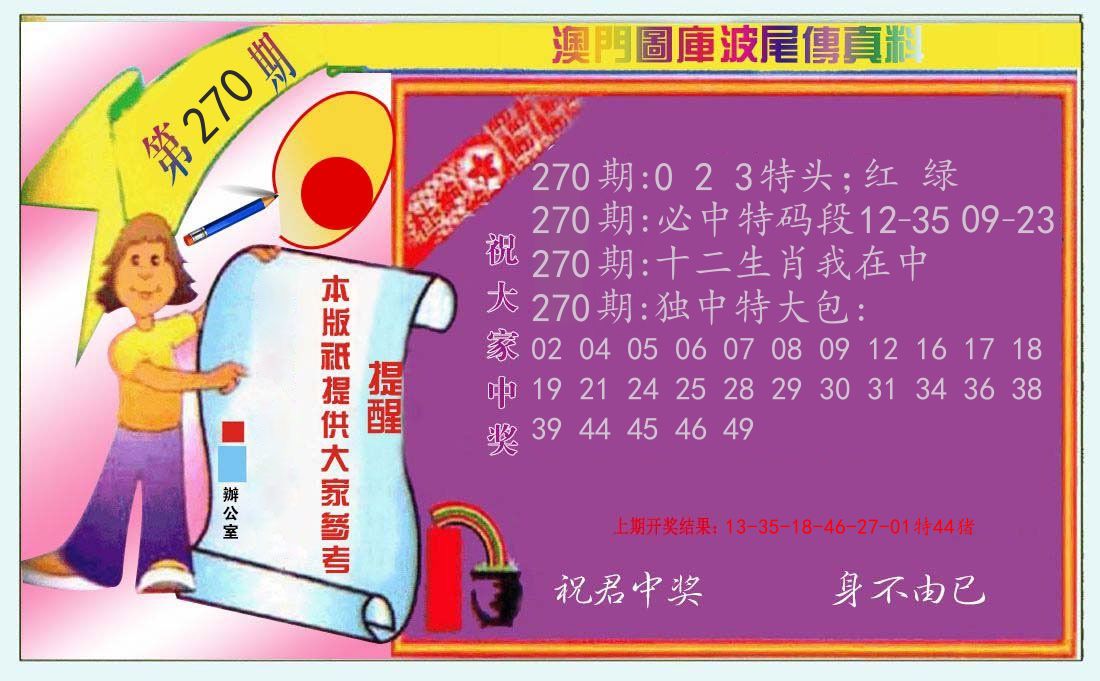波尾传真料 第270期