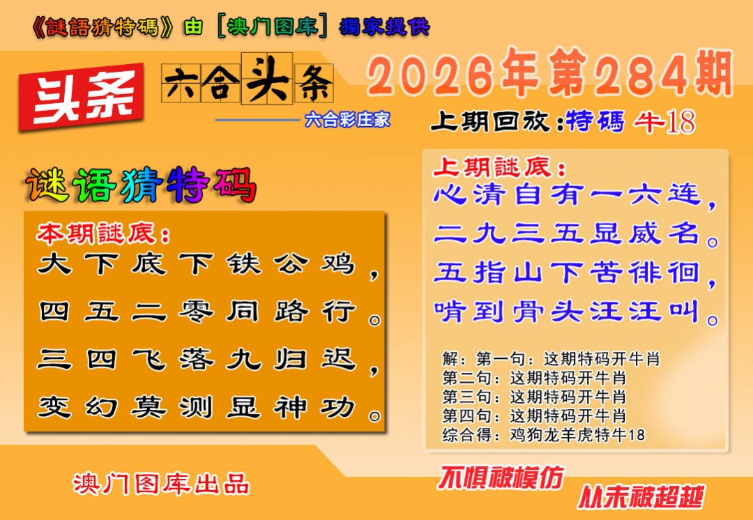六合头条 第284期