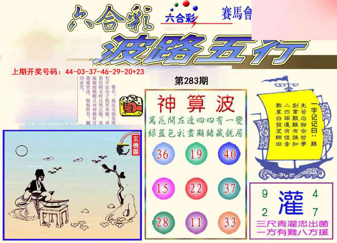 波路五行 第283期
