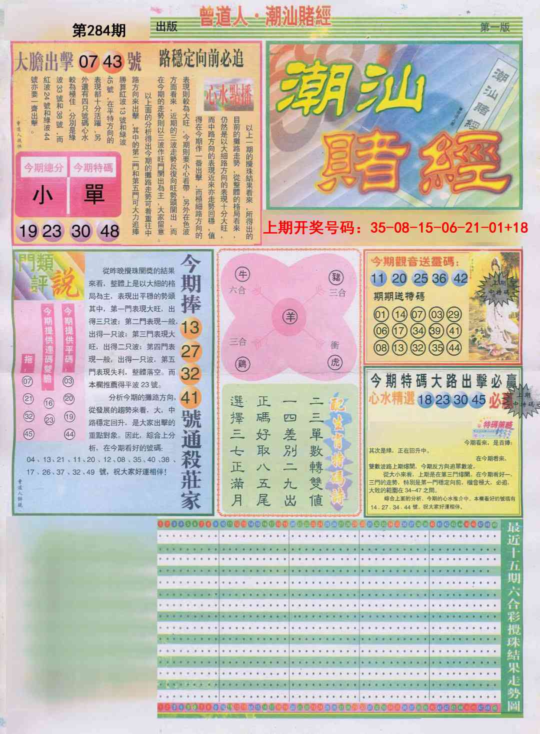 潮汕赌经A 第284期