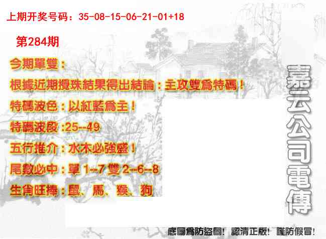 嘉云公司电传 第283期