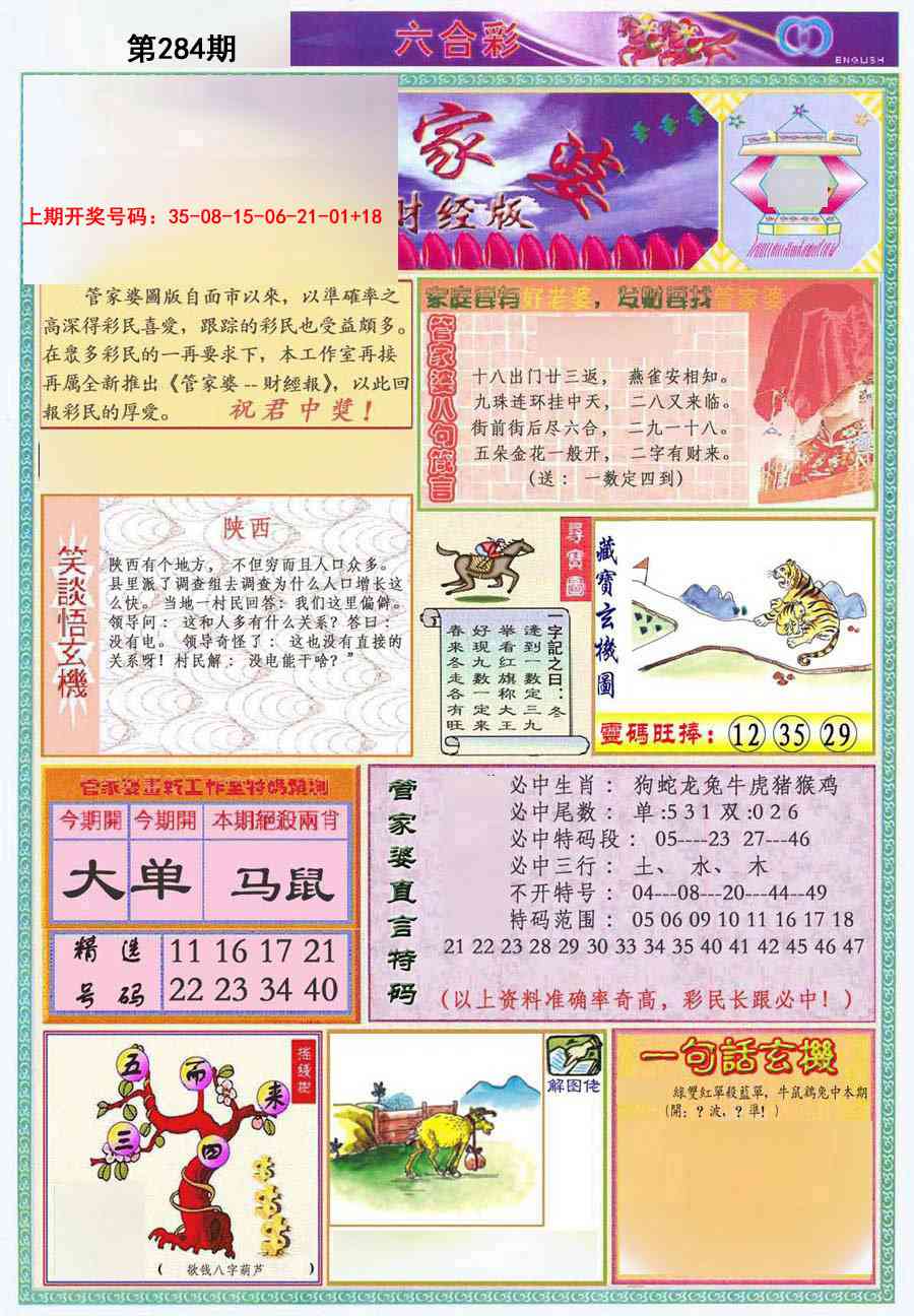 管家婆财经版 第284期