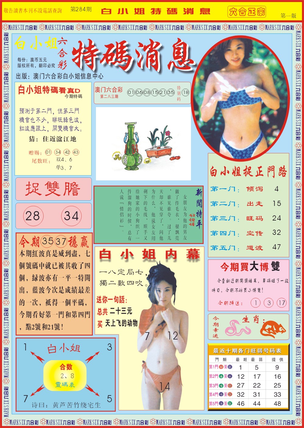 白小姐特码消息A 第284期