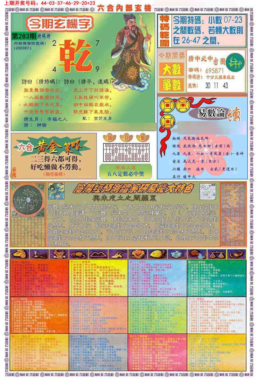 (新版)内部玄机B 第283期