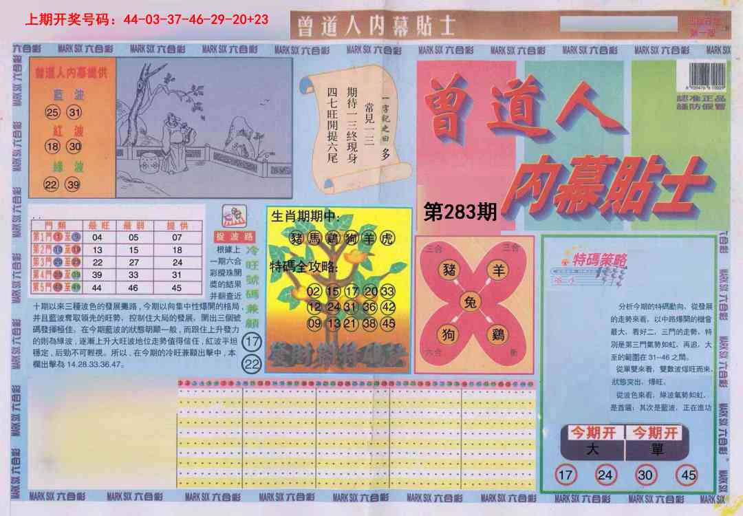 曾道人内幕贴士A 第283期