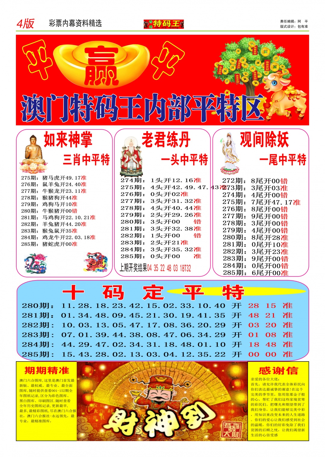 特码王C 第284期
