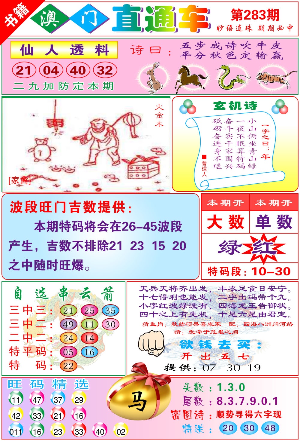 白姐直通车 第283期