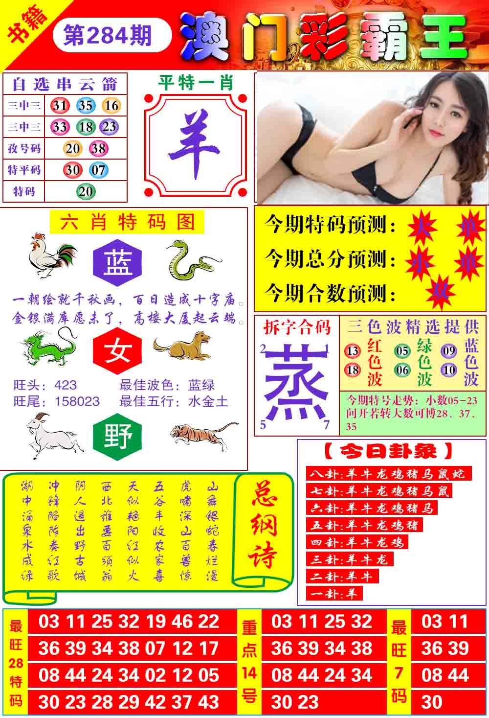 澳门彩霸王 第283期