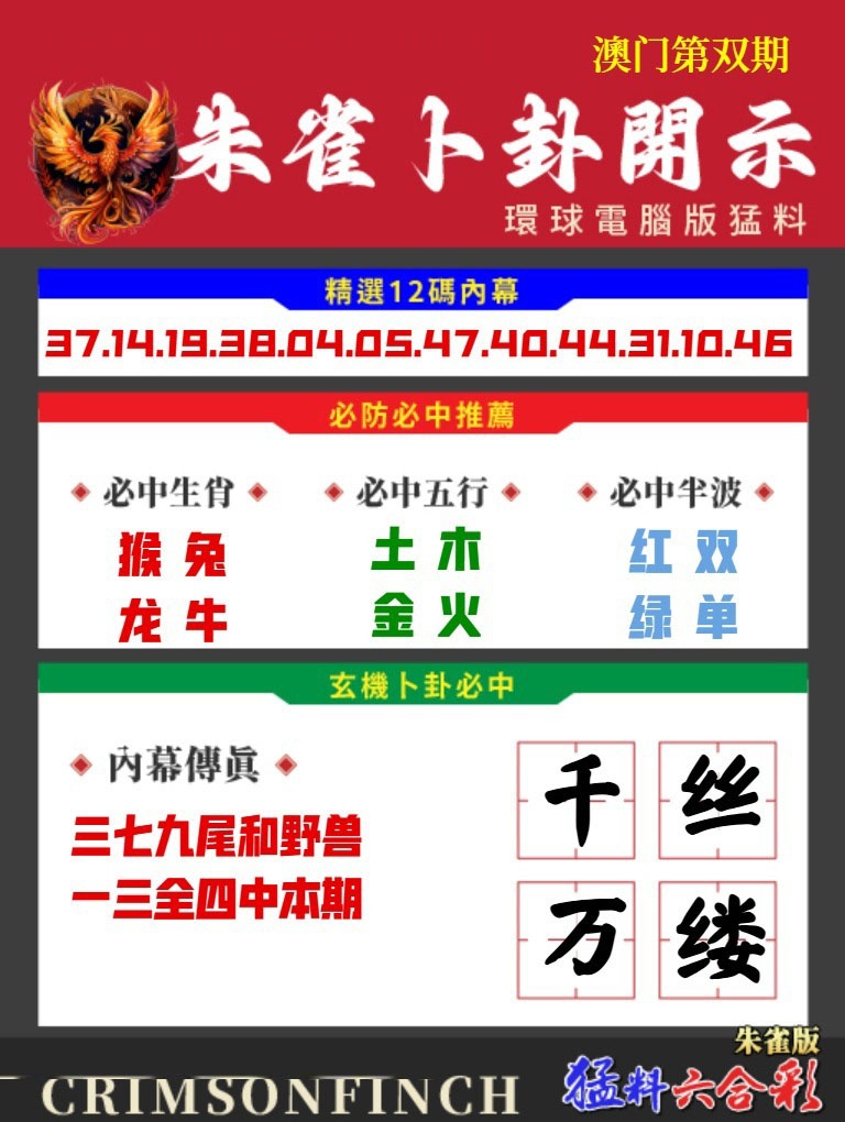 朱雀卜卦開示 第283期