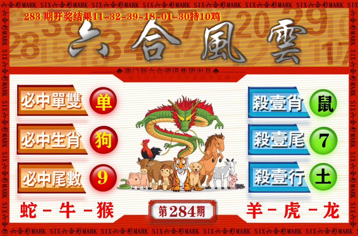 六合风云 第284期