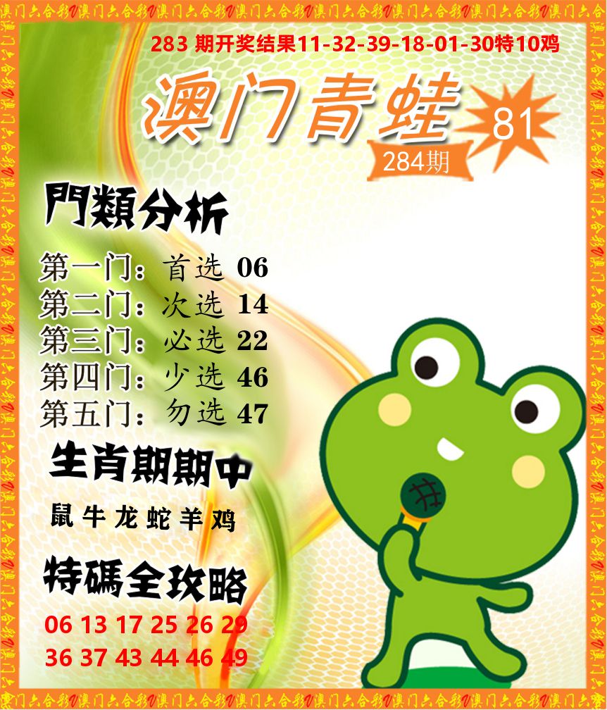 青蛙系列81 第284期