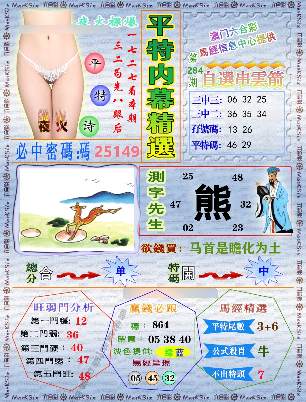 平特内幕精选 第284期