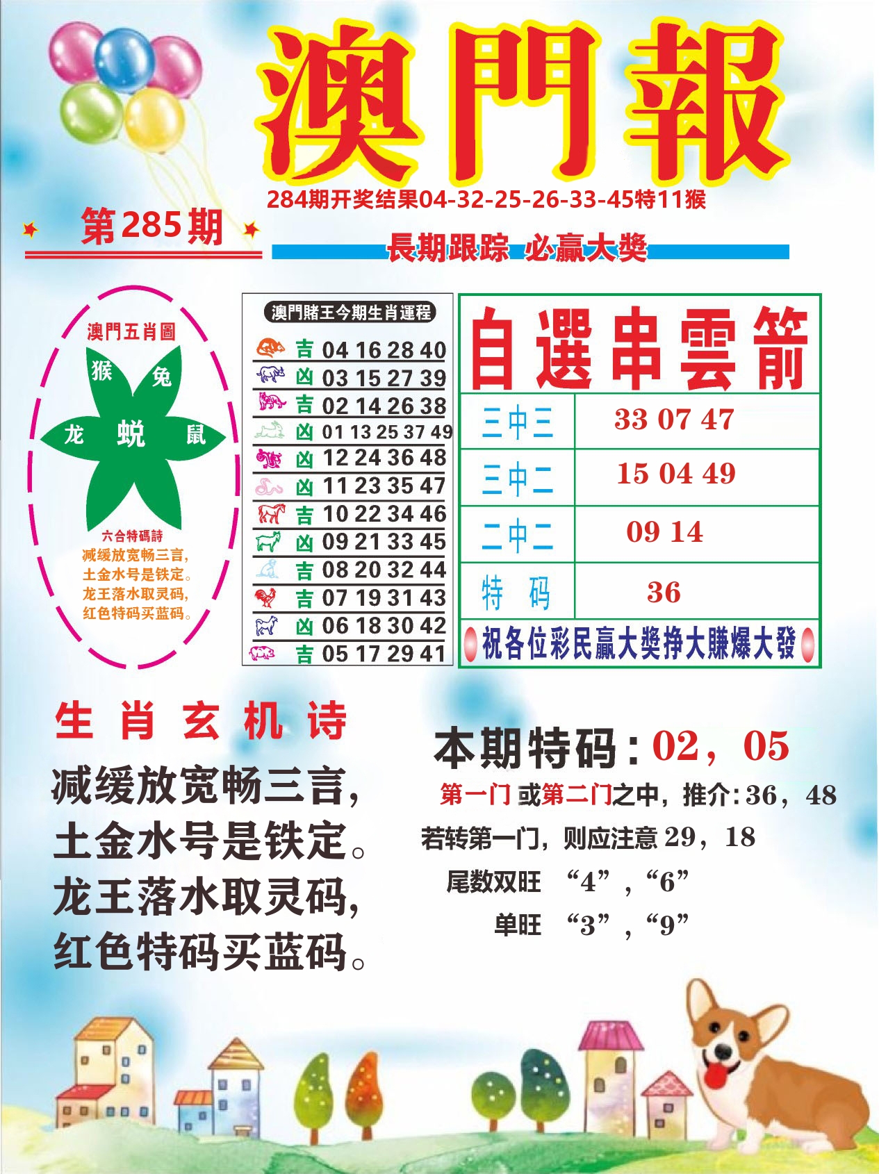 六合头条D 第284期