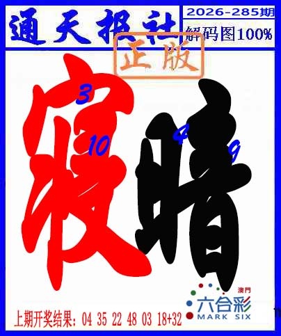 解码图 第285期