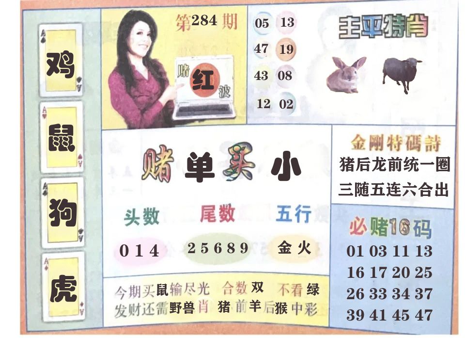 四肖八码 第284期