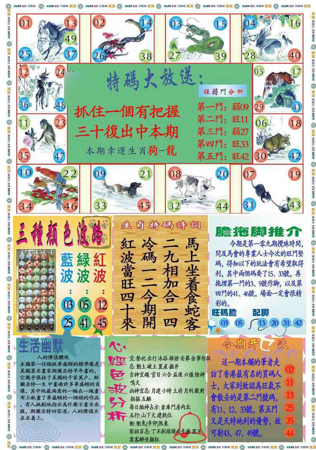 马经心经B(新图推荐) 第109期