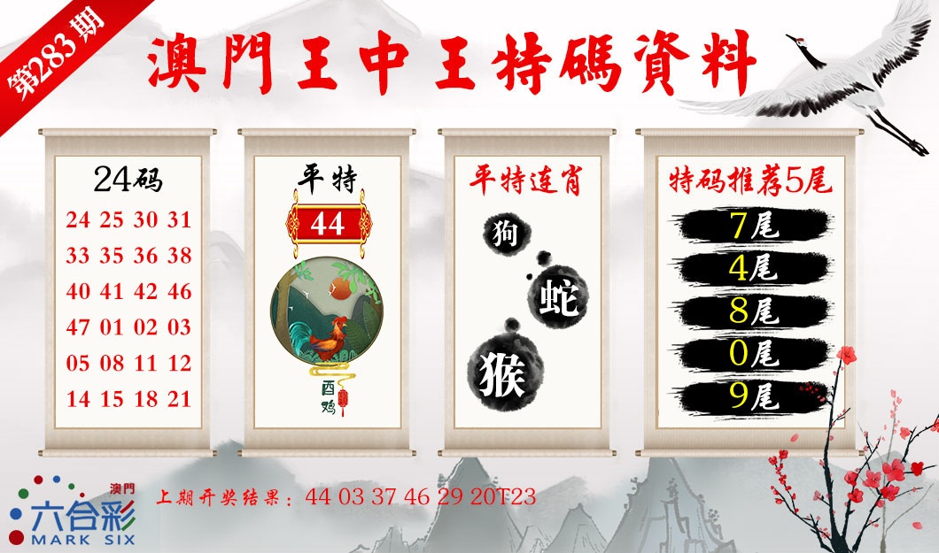 王中王特码料 第283期