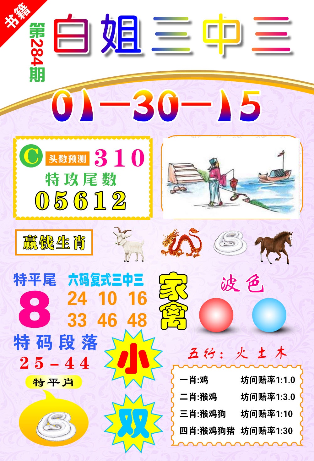 澳门白姐锦囊 第284期