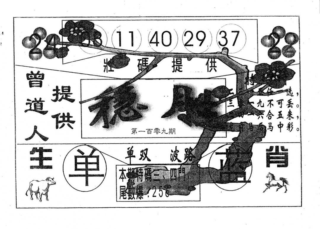稳胜 第109期