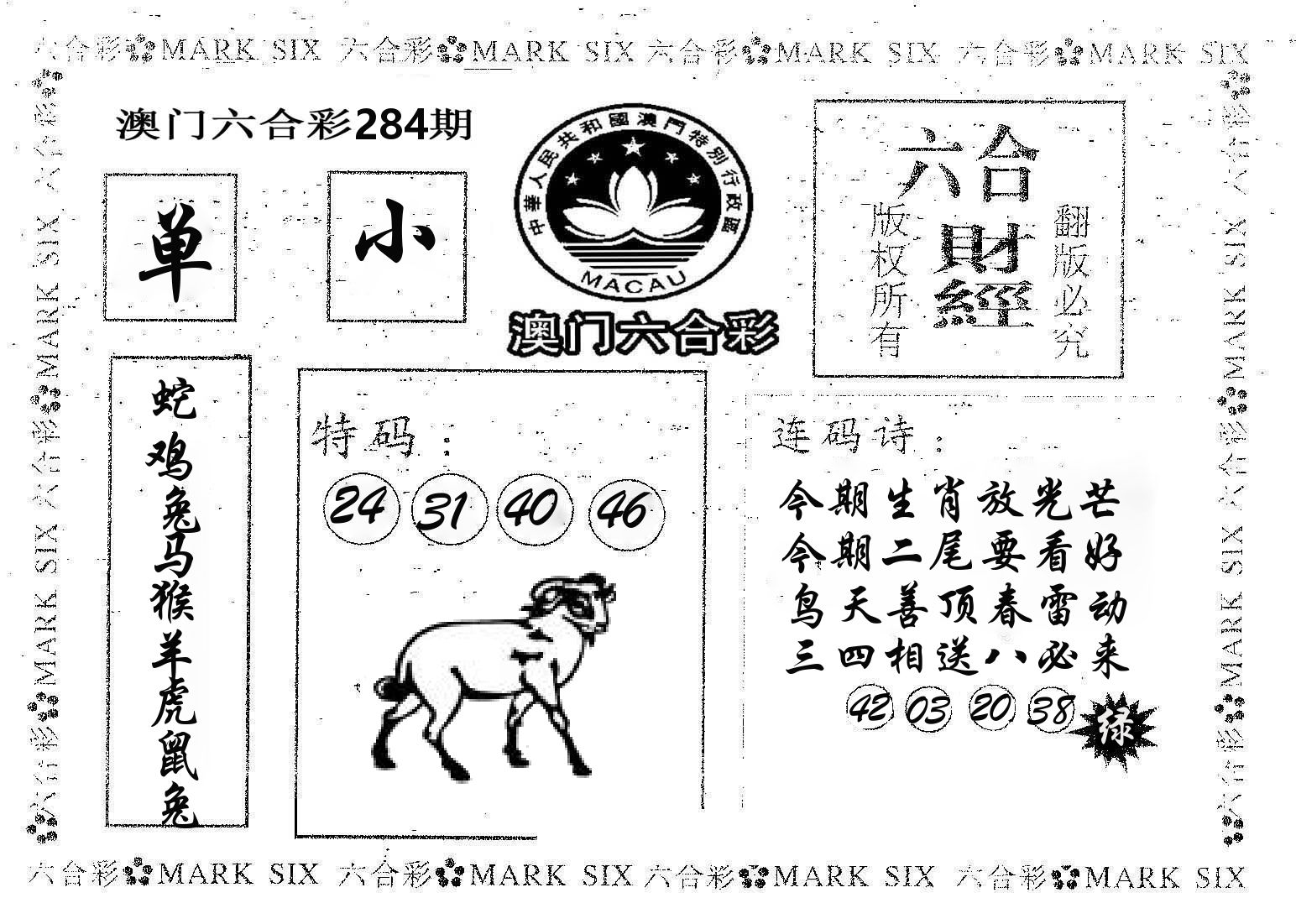 六合财经 第283期