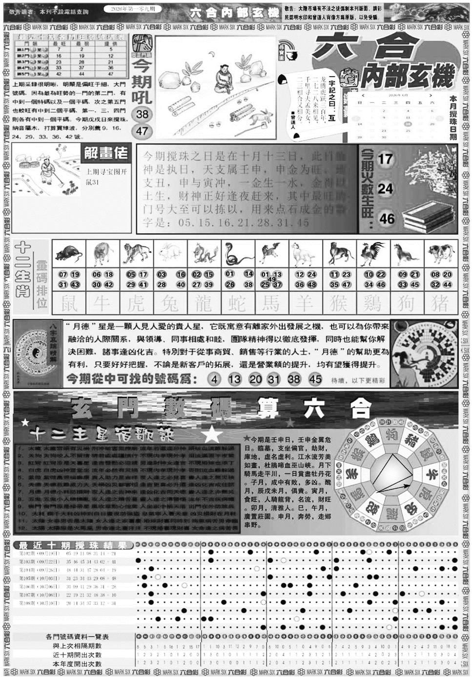 六合内部玄机A 第108期